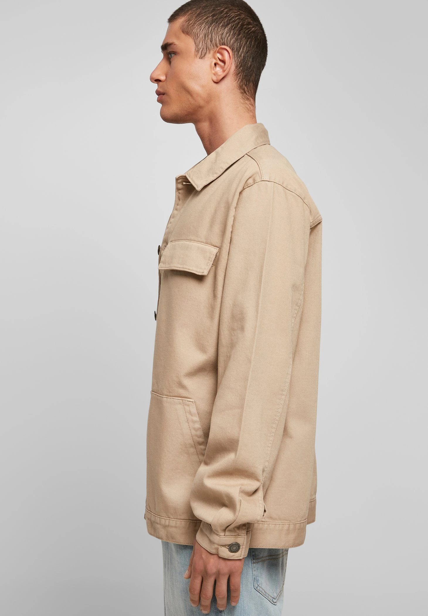 URBAN CLASSICS Painter'S Jacket - Trainingsvest - Beige 4 URBAN CLASSICS Painter'S Jacket - Trainingsvest - Beige - Afbeelding 4