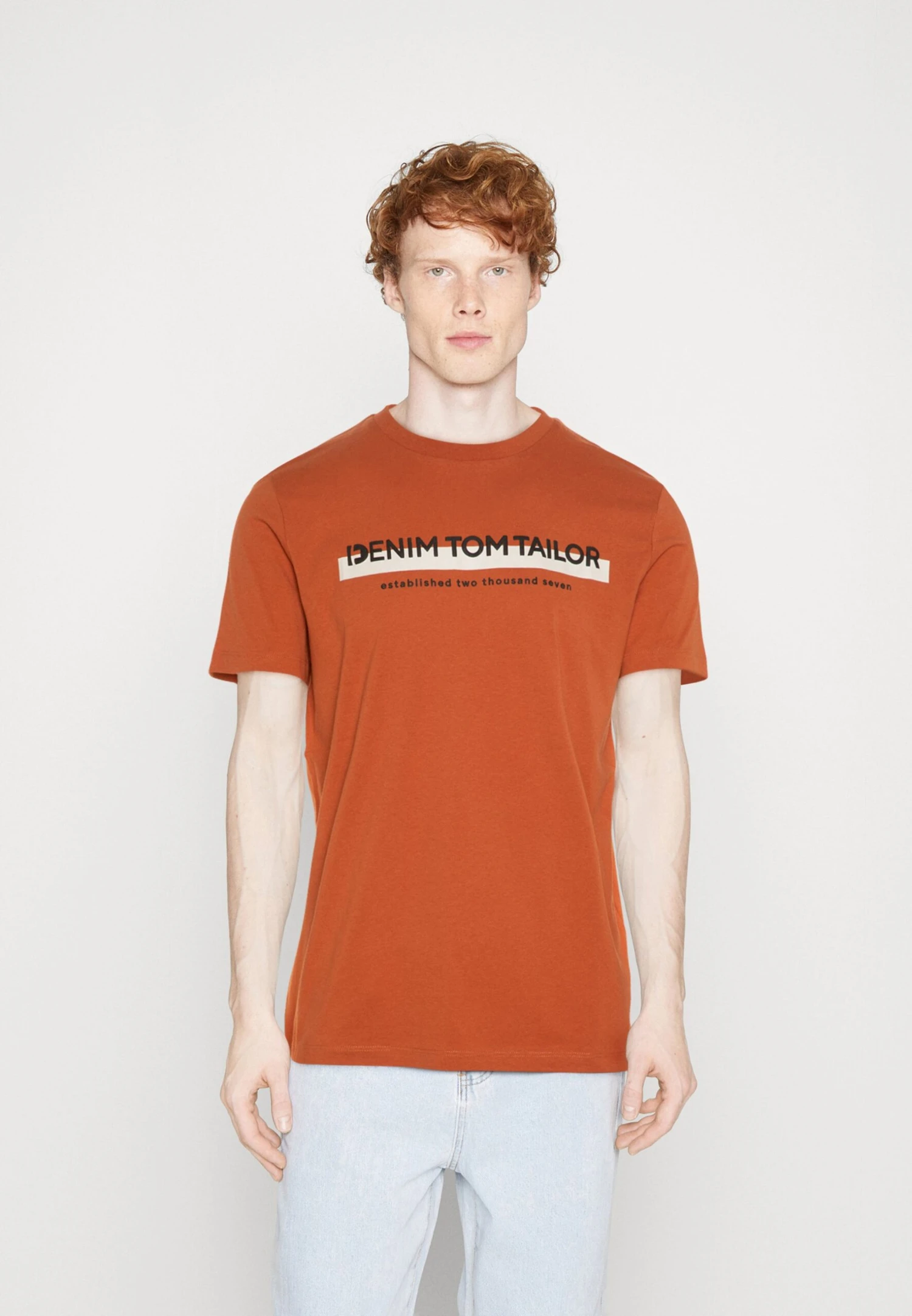 TOM TAILOR Denim T-Shirt Print - Soft Autumn Rust 1 TOM TAILOR Denim T-Shirt Print - Soft Autumn Rust