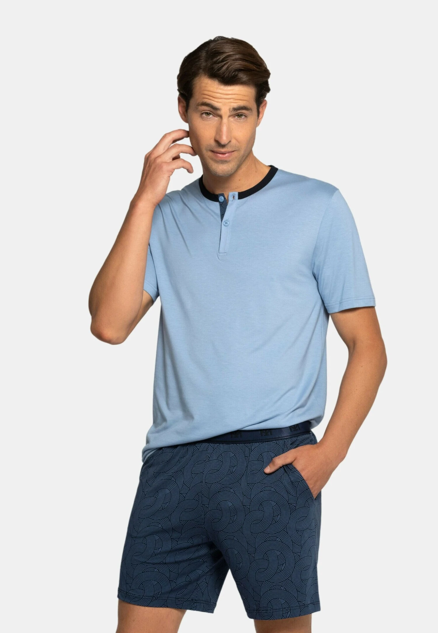 Set Wavy - Pyjama - Bleu 4 Set Wavy - Pyjama - Bleu - Afbeelding 4