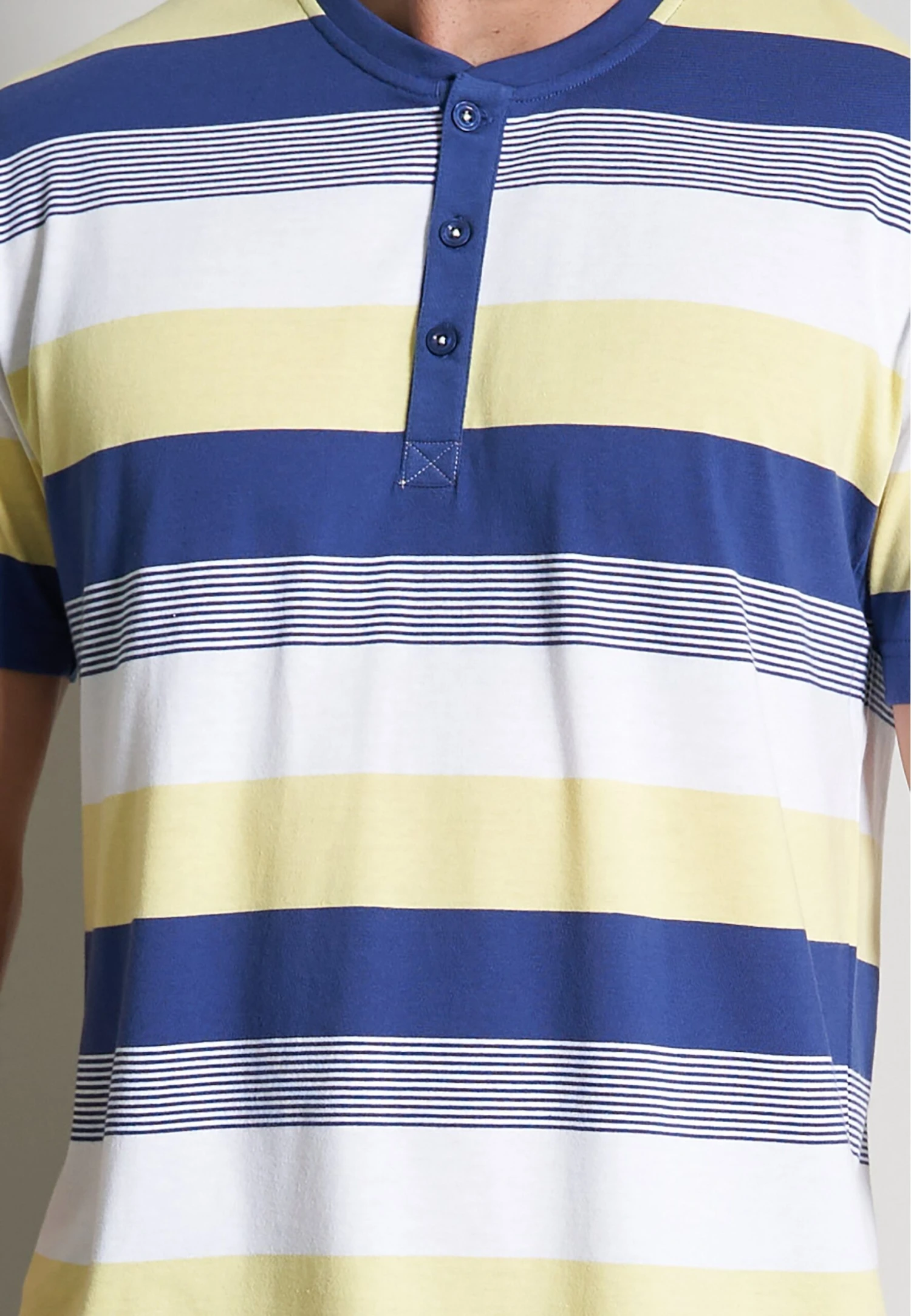 Shorty - Pyjama - Blau Hell Ringel 3 Shorty - Pyjama - Blau Hell Ringel - Afbeelding 3