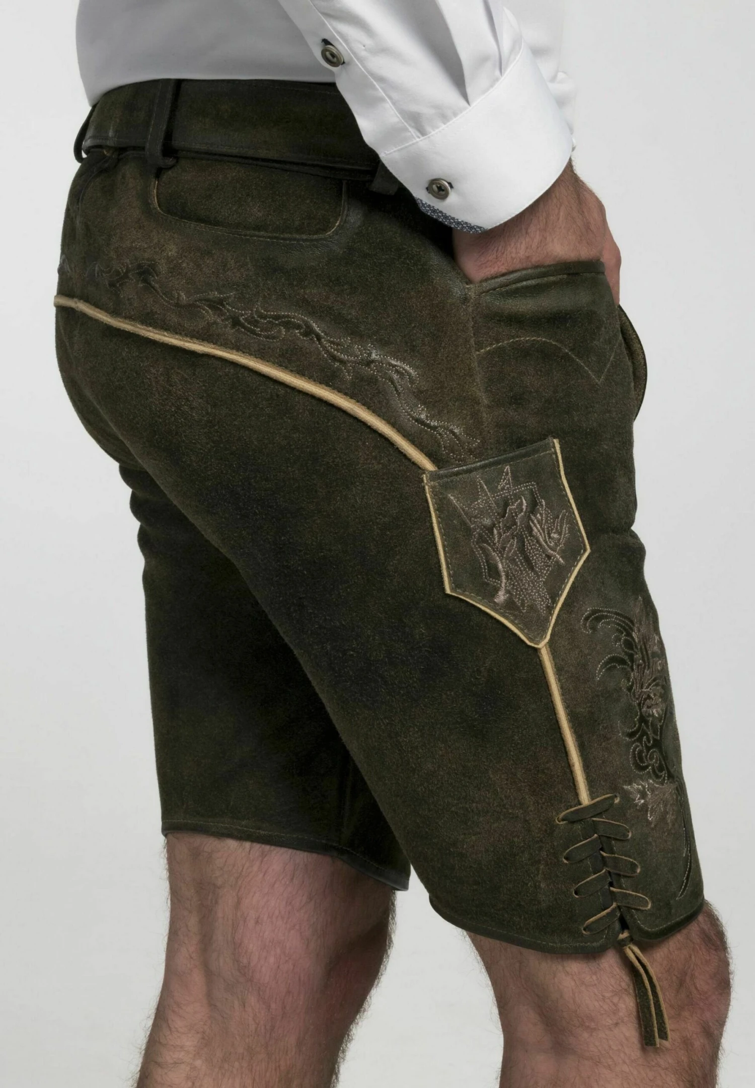 Spieth & Wensky Weikhard - Leren Broek - Braun 5 Spieth & Wensky Weikhard - Leren Broek - Braun - Afbeelding 5