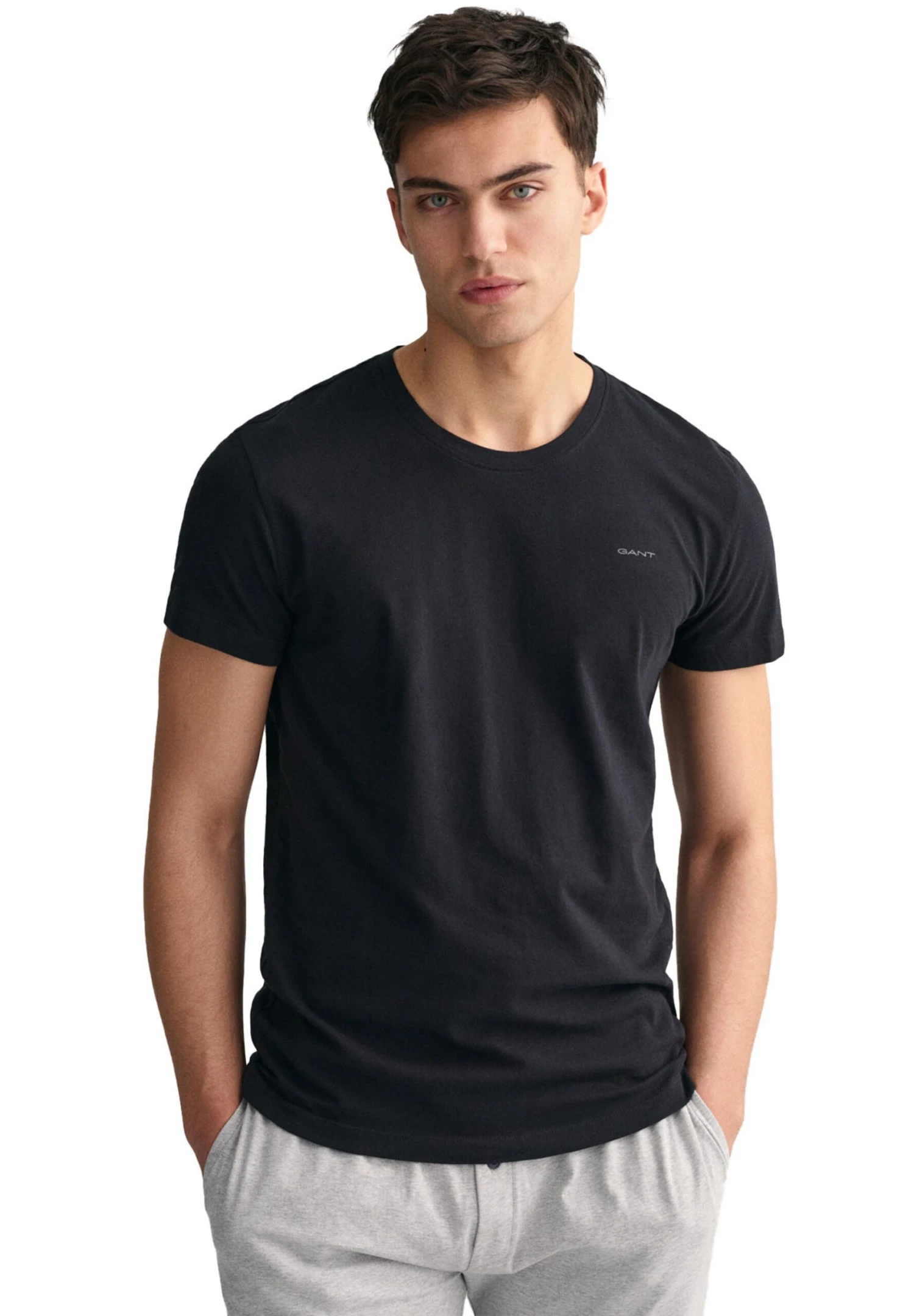 Gant C-Neck 2-Pack - Pyjamashirt - Schwarz Weiß 4 Gant C-Neck 2-Pack - Pyjamashirt - Schwarz Weiß - Afbeelding 4