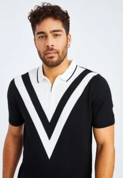 Fein - Poloshirt - Schwarz-Ecru -Next Verkoopwinkel 06e95d0cab154d0bbea56e4d59ef721d