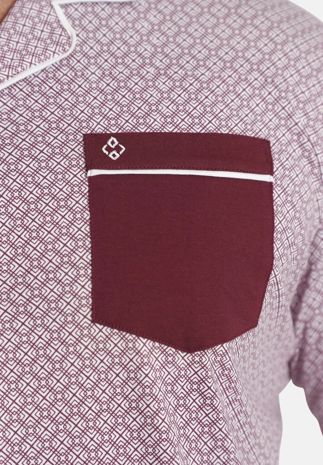 Lord Koloman - Pyjama - Dunkelrot Gemustert 5 Lord Koloman - Pyjama - Dunkelrot Gemustert - Afbeelding 5