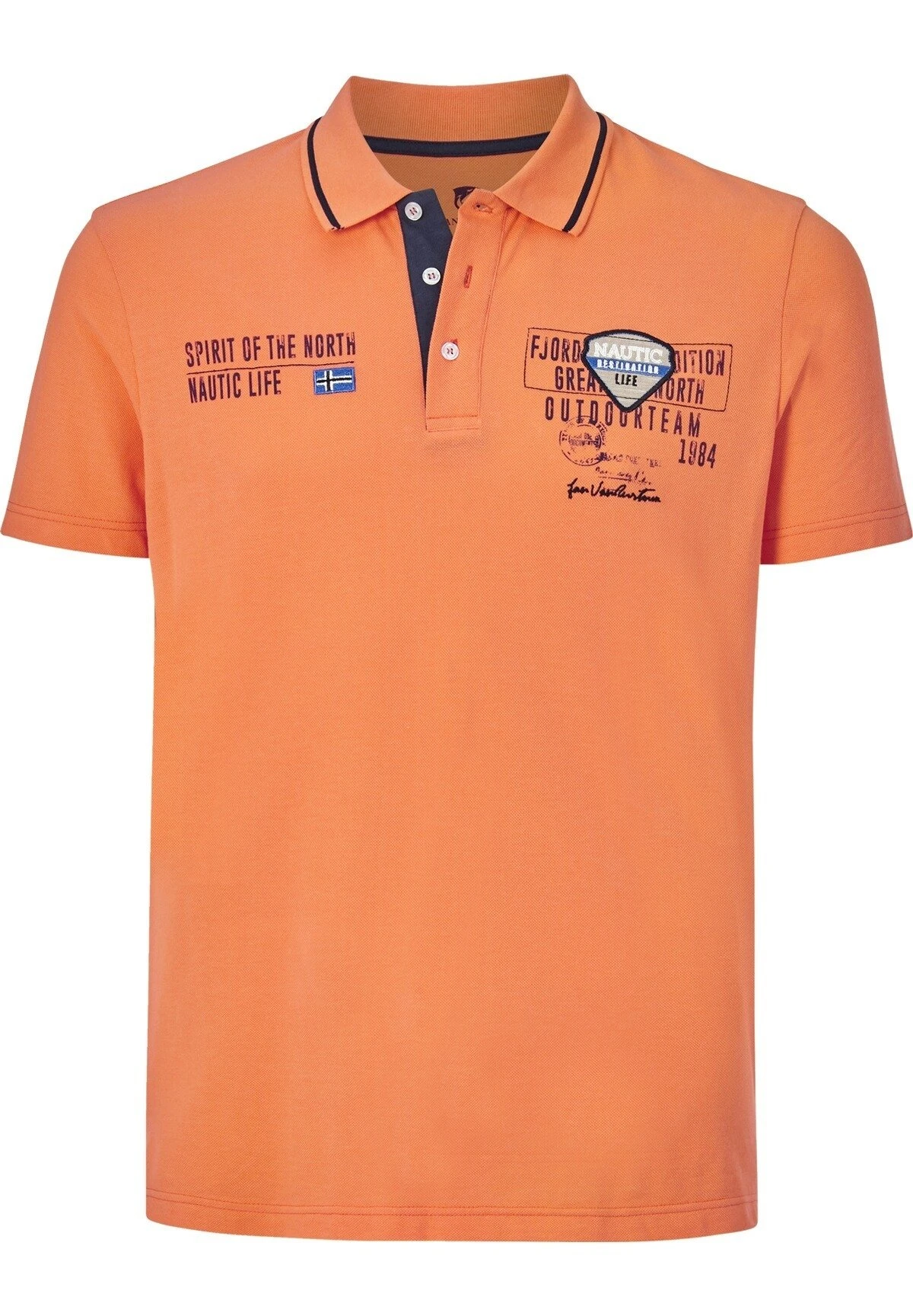 Hallfred - Poloshirt - Orange 4 Hallfred - Poloshirt - Orange - Afbeelding 4