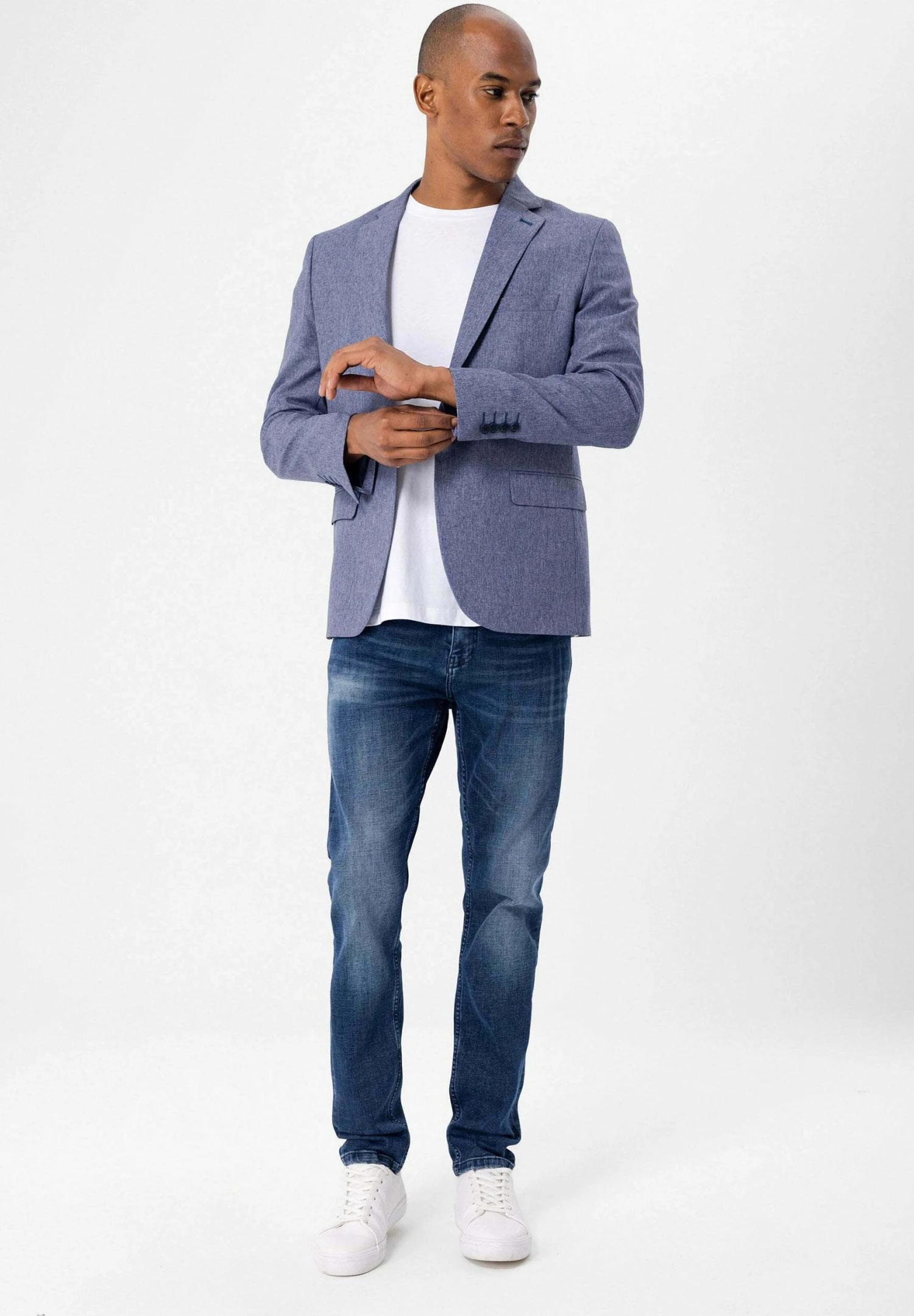 Blazer - Navy Melange 2 Blazer - Navy Melange - Afbeelding 2