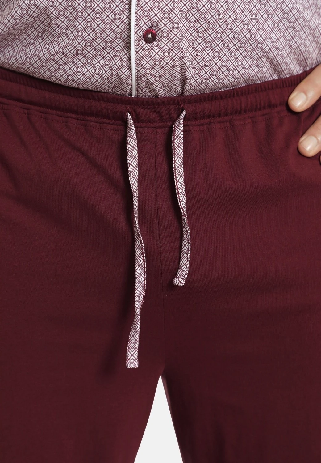 Lord Koloman - Pyjama - Dunkelrot Gemustert 4 Lord Koloman - Pyjama - Dunkelrot Gemustert - Afbeelding 4