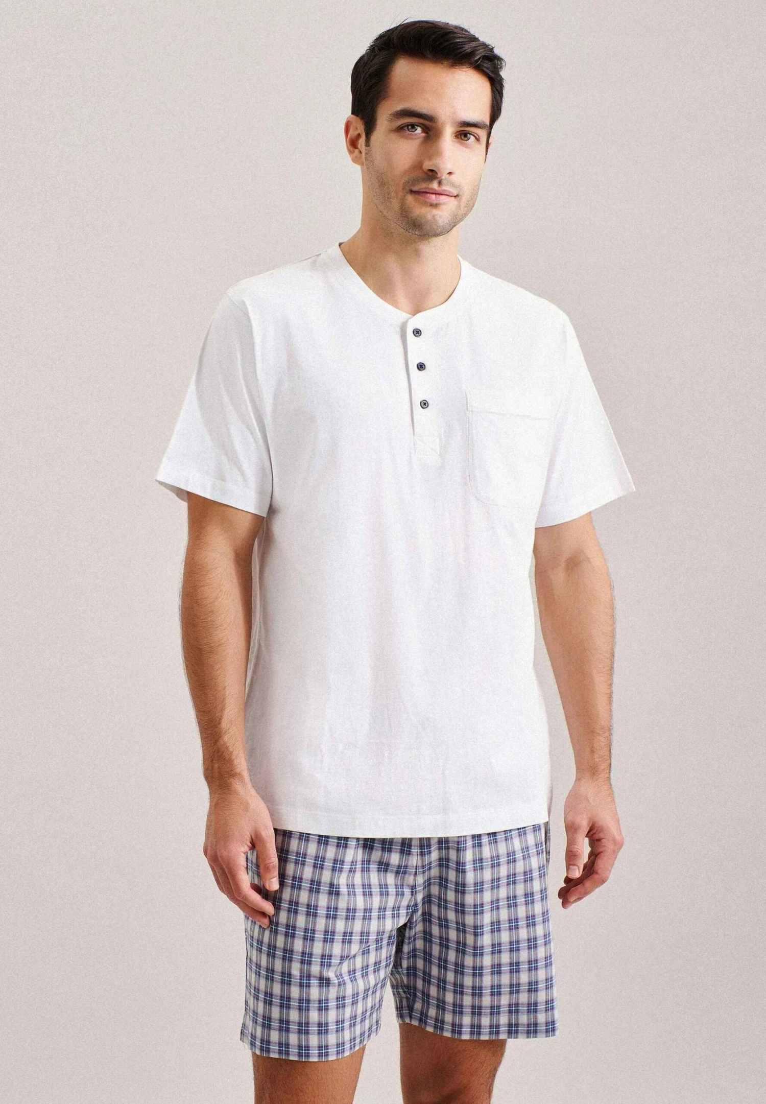 Seidensticker Kurz - Pyjama - White 1 Seidensticker Kurz - Pyjama - White