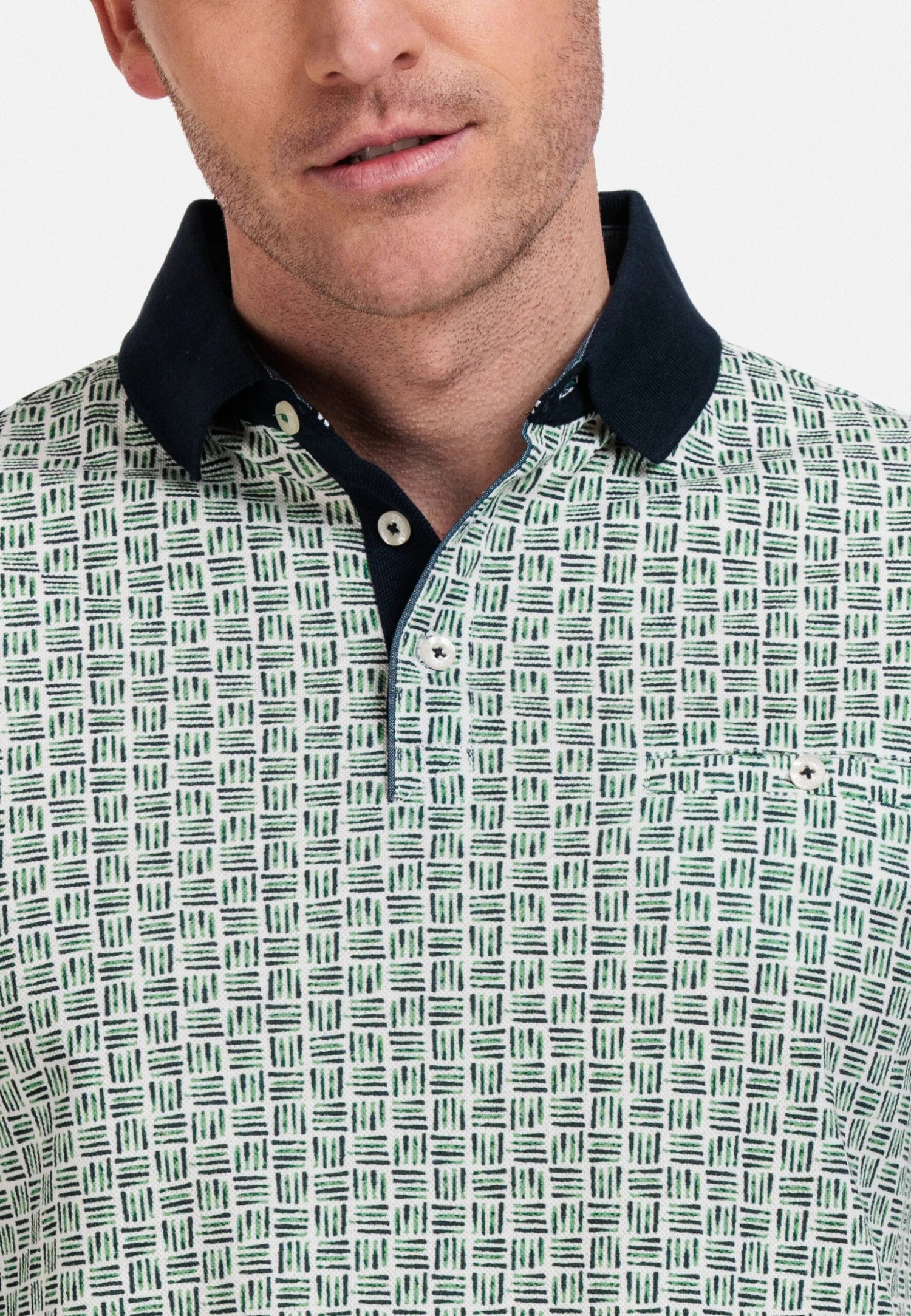 Baileys Korte Mouw Print - Poloshirt - Green 4 Baileys Korte Mouw Print - Poloshirt - Green - Afbeelding 4