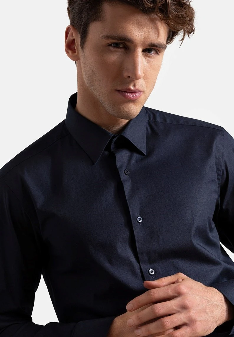 Dakota- Zakelijk Overhemd - Navy 3 Dakota- Zakelijk Overhemd - Navy - Afbeelding 3