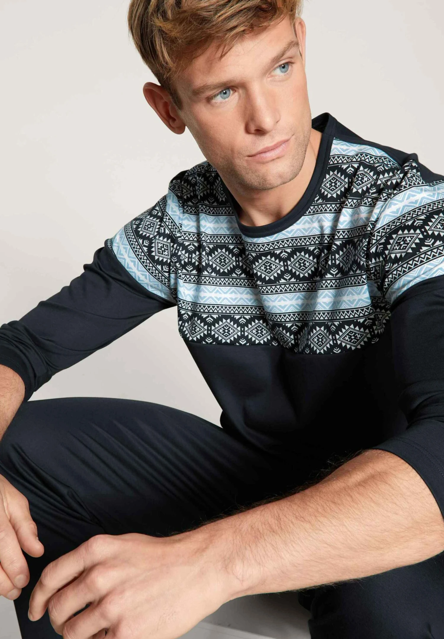 Calida Set Lang - Pyjama - Dark Sapphire 3 Calida Set Lang - Pyjama - Dark Sapphire - Afbeelding 3