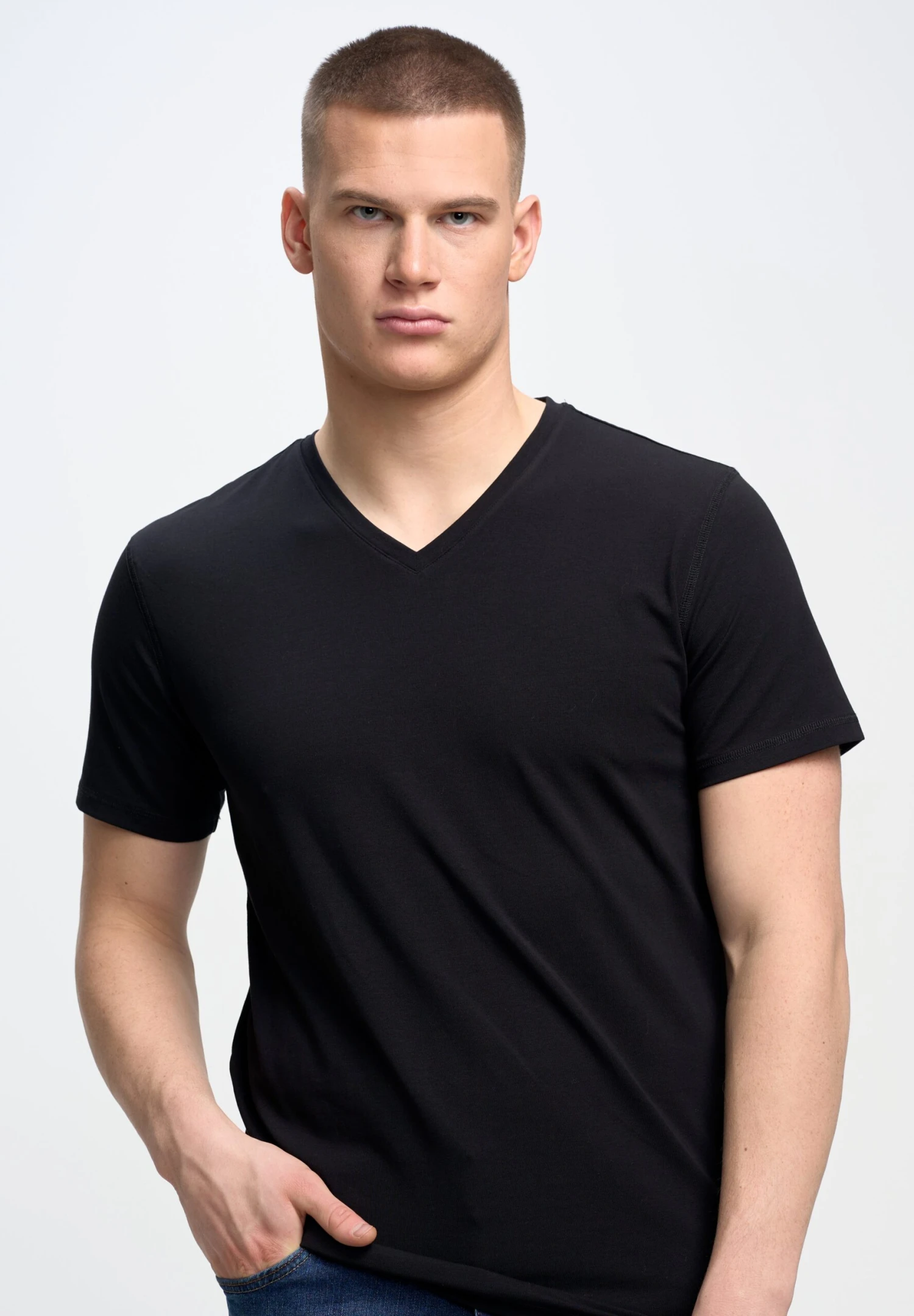 BIG STAR Classicov - T-Shirt Basic - Schwarz 4 BIG STAR Classicov - T-Shirt Basic - Schwarz - Afbeelding 4