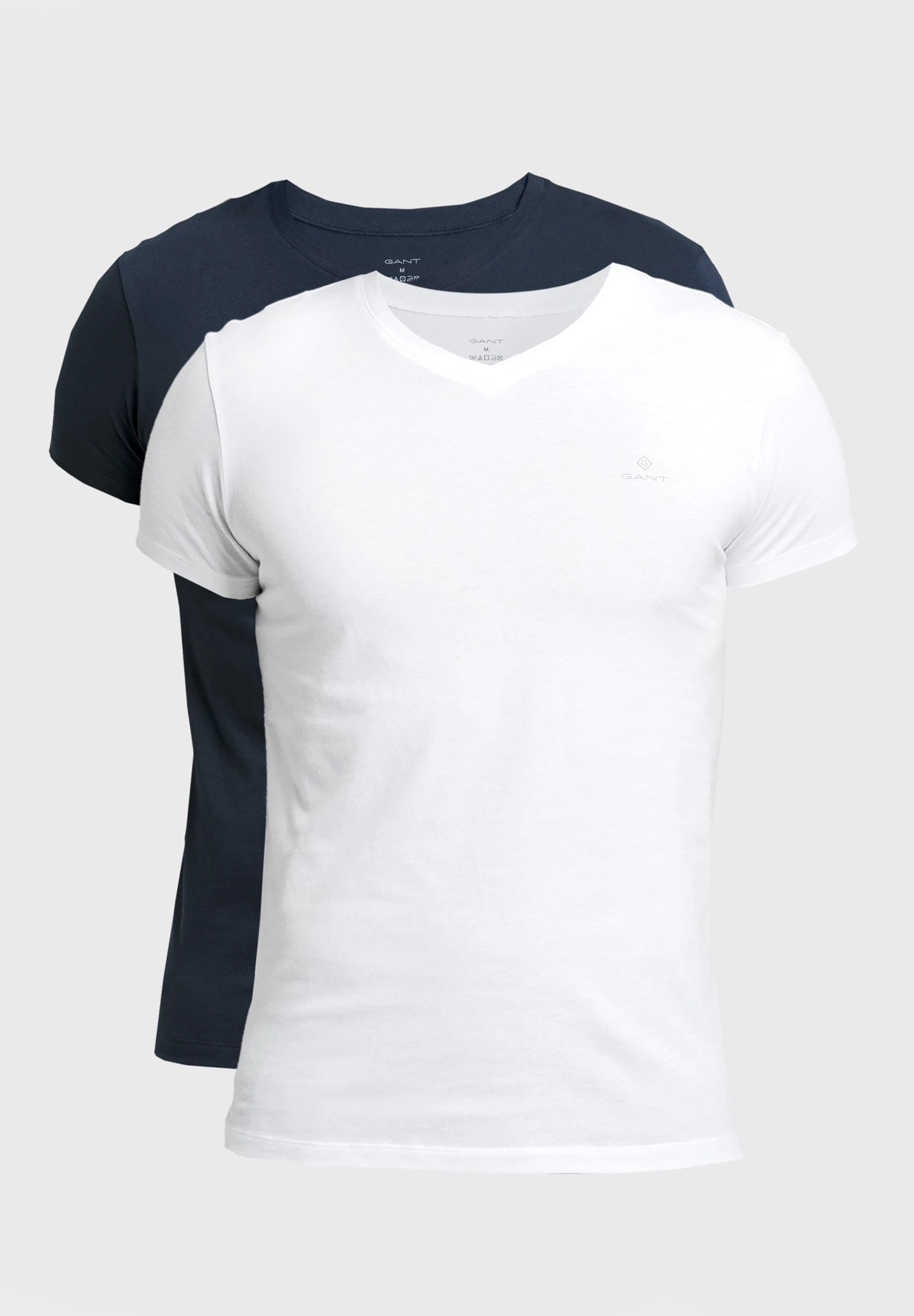 Gant 2-Pack V-Neck T-Shirts - Pyjamashirt - Navy/White 2 Gant 2-Pack V-Neck T-Shirts - Pyjamashirt - Navy/White - Afbeelding 2