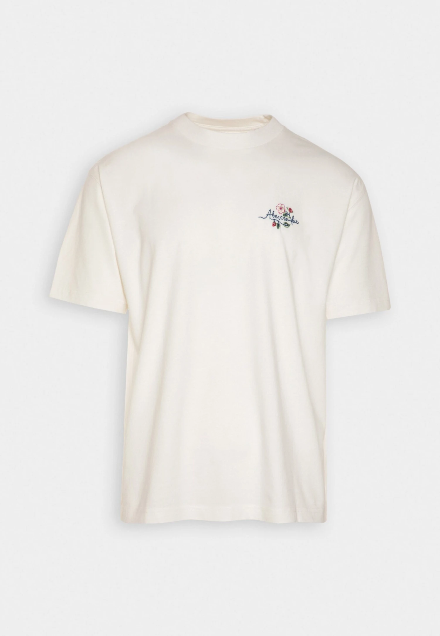 Abercrombie & Fitch Floral Embroidery Logo Tee - T-Shirt Print - Jet Stream 4 Abercrombie & Fitch Floral Embroidery Logo Tee - T-Shirt Print - Jet Stream - Afbeelding 4