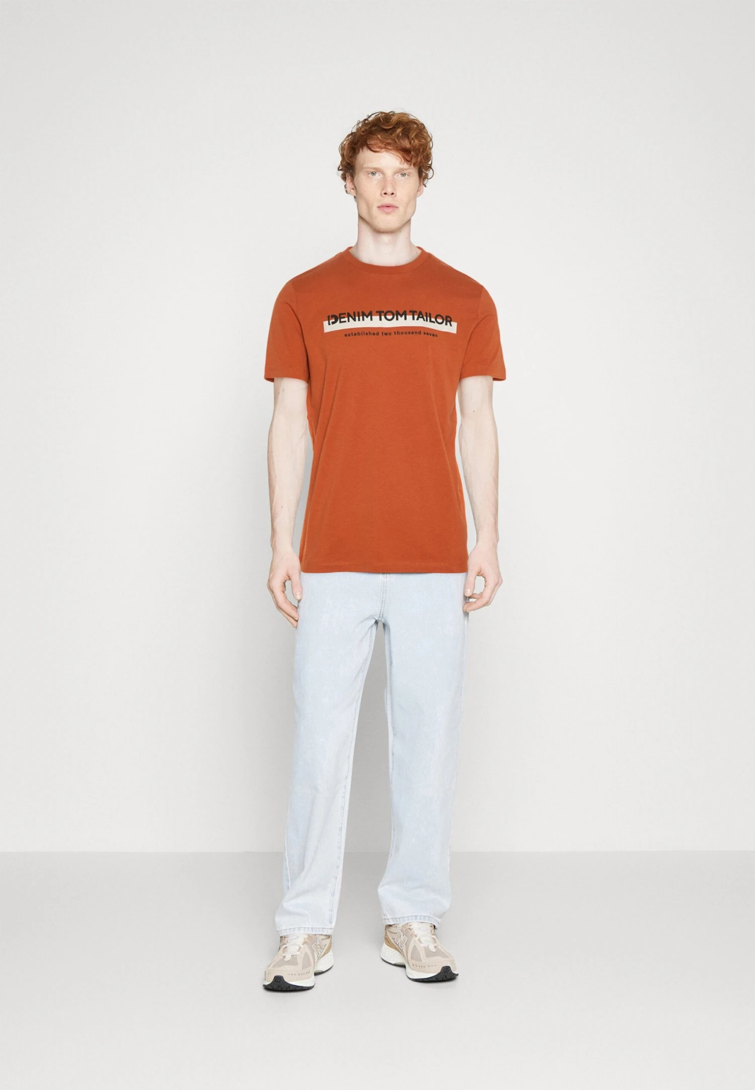 TOM TAILOR Denim T-Shirt Print - Soft Autumn Rust 2 TOM TAILOR Denim T-Shirt Print - Soft Autumn Rust - Afbeelding 2