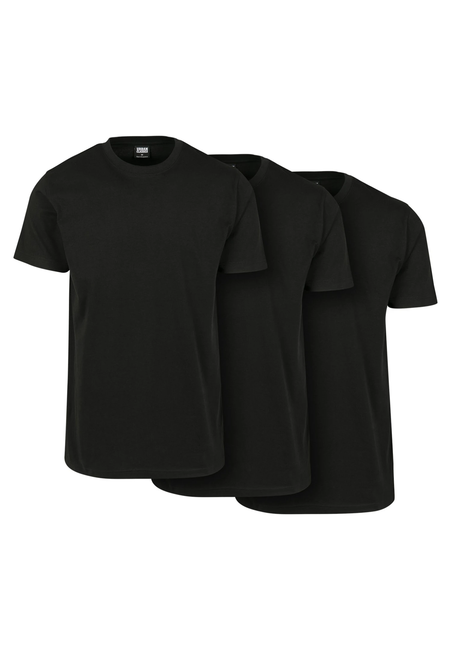 URBAN CLASSICS 3 Pack - T-Shirt Basic - Black 1 URBAN CLASSICS 3 Pack - T-Shirt Basic - Black