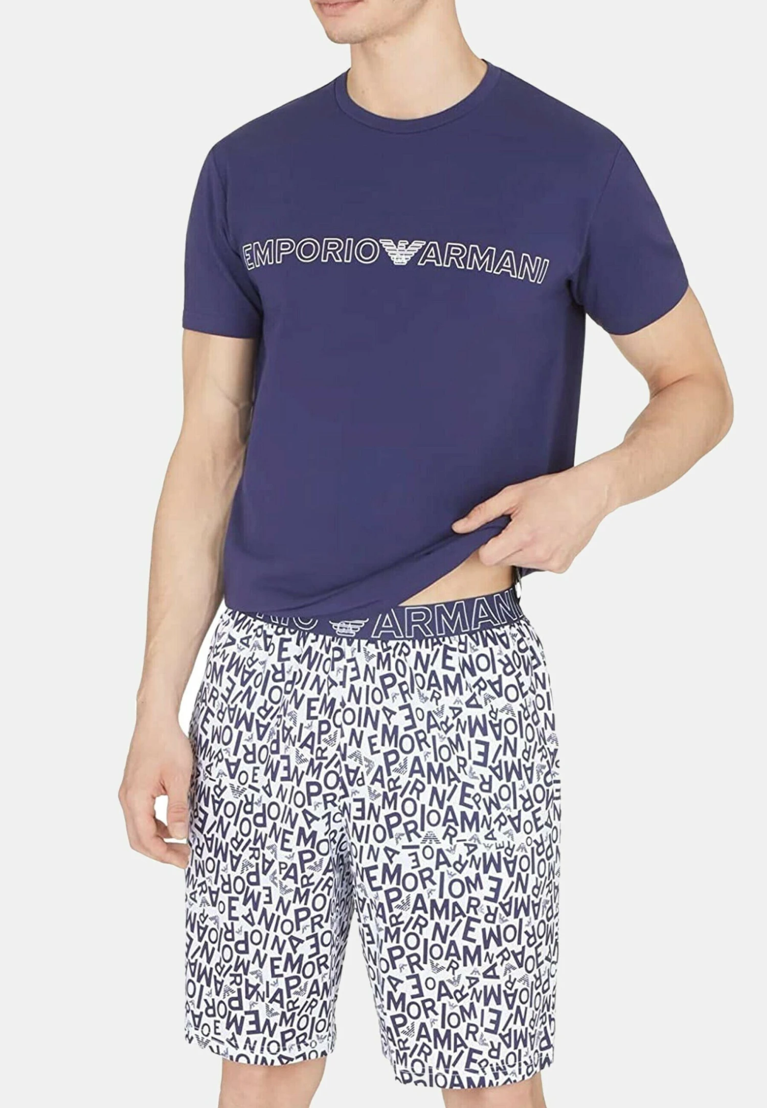 Emporio Armani Mit Kurzer Hose - Pyjama - Blau 1 Emporio Armani Mit Kurzer Hose - Pyjama - Blau
