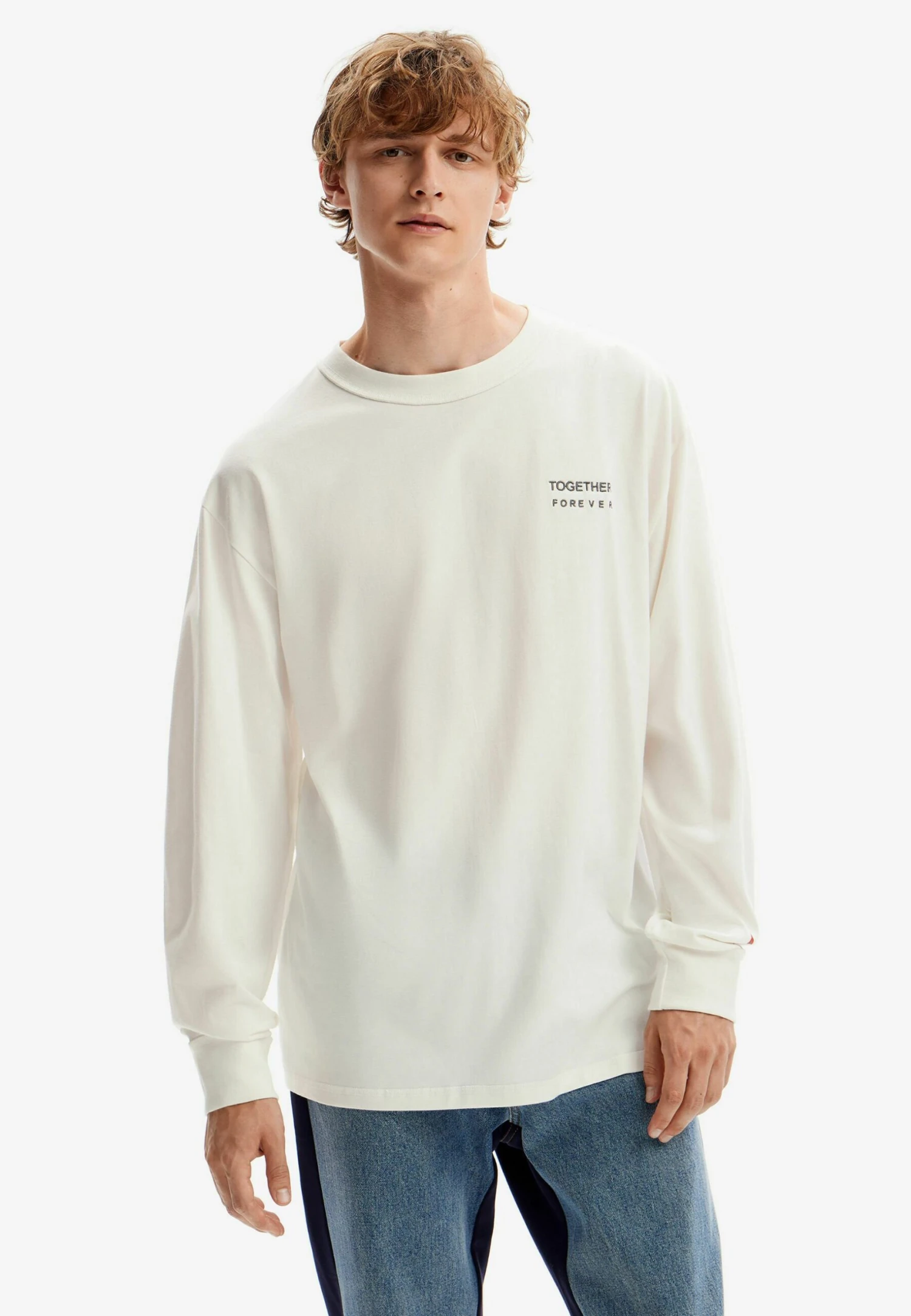 Desigual Arty Messages - Longsleeve - Beige 3 Desigual Arty Messages - Longsleeve - Beige - Afbeelding 3