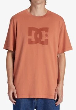 DC SHOES Star Pigment Dye - T-Shirt Print - Orange