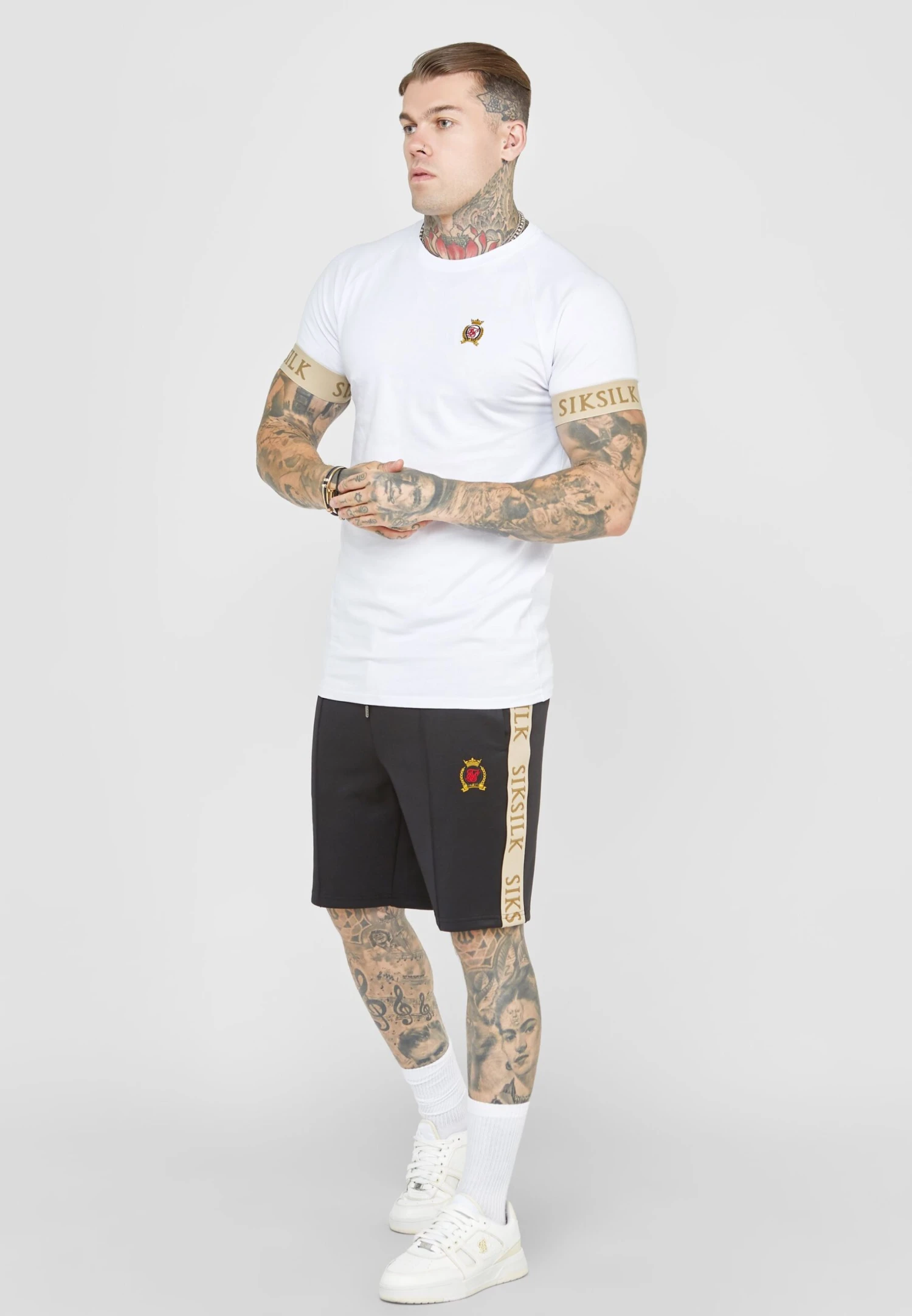 SikSilk Crest- Shorts - Black 2 SikSilk Crest- Shorts - Black - Afbeelding 2