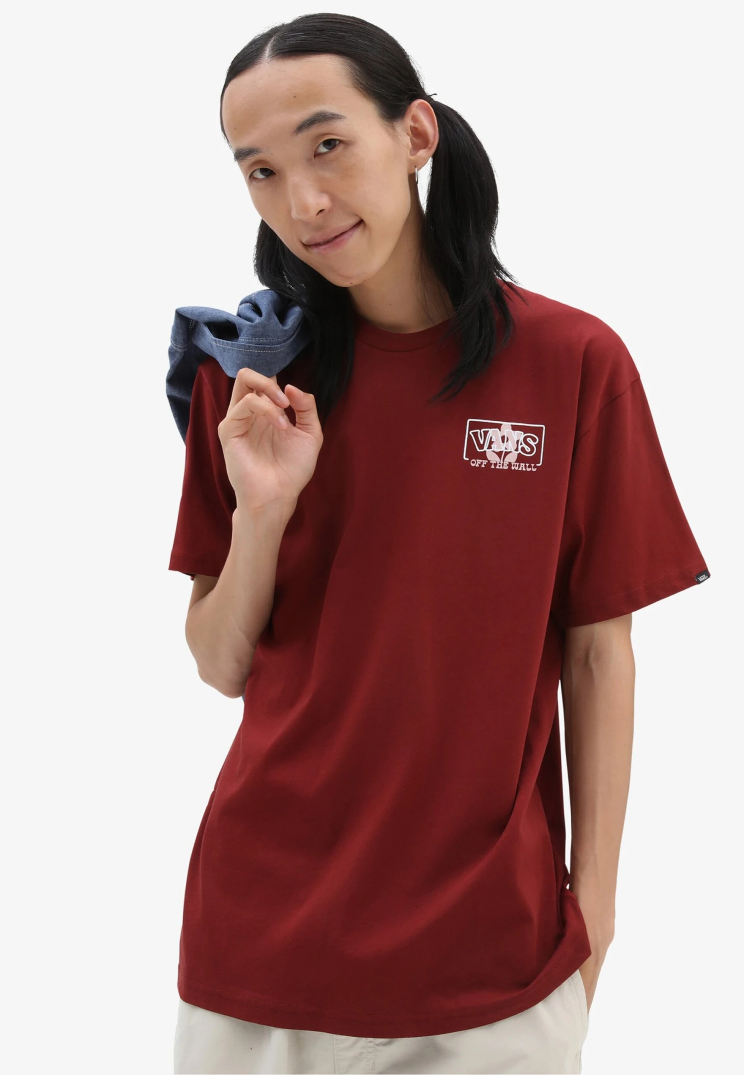 Vans Boxed Logo Foral Ss Tee - T-Shirt Print - Medium Red 2 Vans Boxed Logo Foral Ss Tee - T-Shirt Print - Medium Red - Afbeelding 2