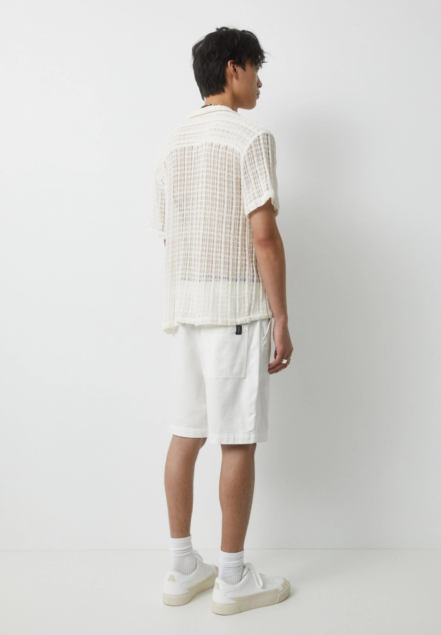 PULL & BEAR With Drawstring-Bermuda- Shorts - White 3 PULL & BEAR With Drawstring-Bermuda- Shorts - White - Afbeelding 3