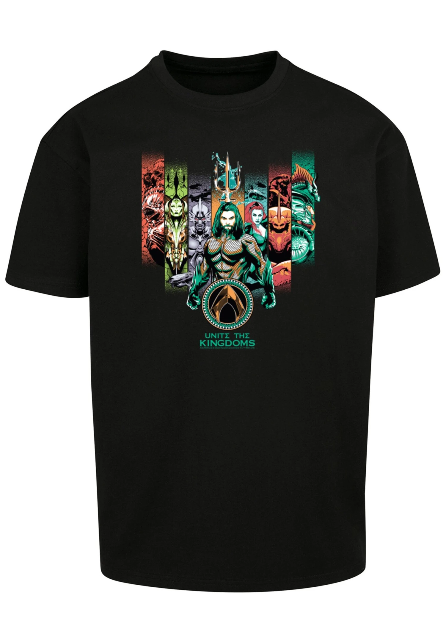F4NT4STIC Dc Comics Aquaman Unite The Kingdoms - T-Shirt Print - Black 6 F4NT4STIC Dc Comics Aquaman Unite The Kingdoms - T-Shirt Print - Black - Afbeelding 6