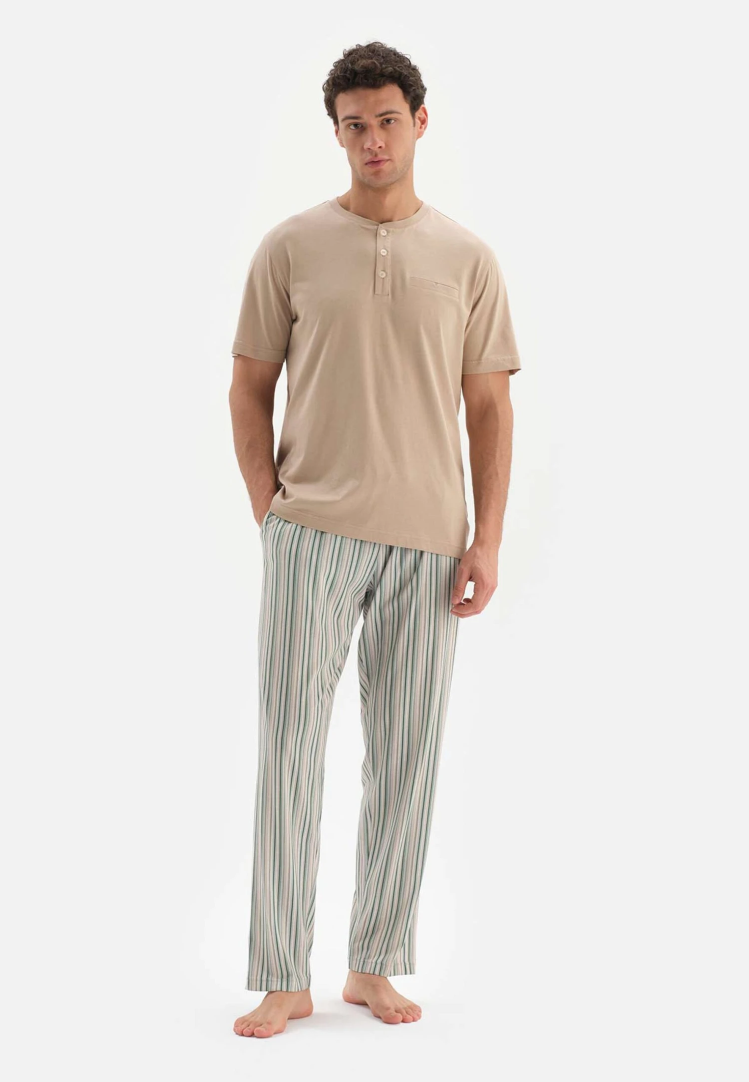 Supreme Set - Pyjama - Beige 2 Supreme Set - Pyjama - Beige - Afbeelding 2