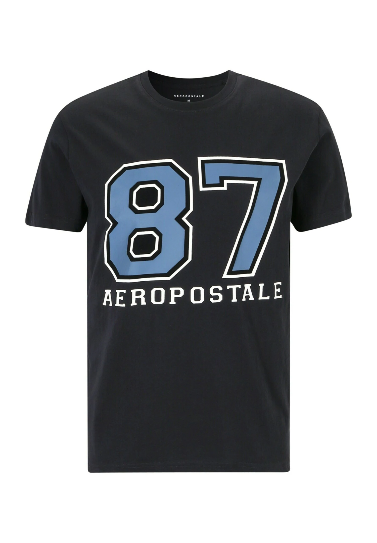 Aeropostale T-Shirt Print - Schwarz Weiß Taubenblau 5 Aeropostale T-Shirt Print - Schwarz Weiß Taubenblau - Afbeelding 5