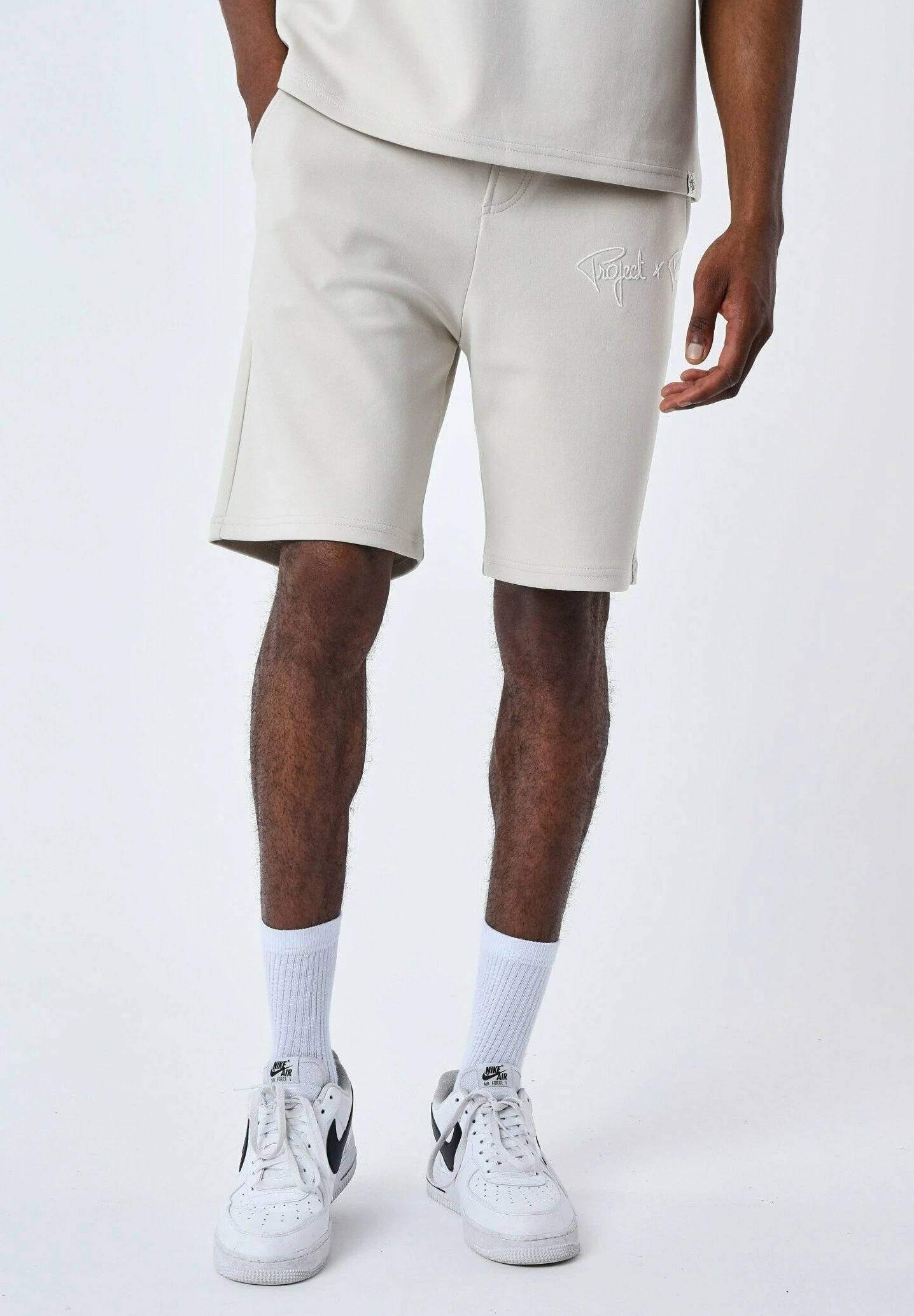 Broderie Logo- Trainingsbroek - Greige 1 Broderie Logo- Trainingsbroek - Greige