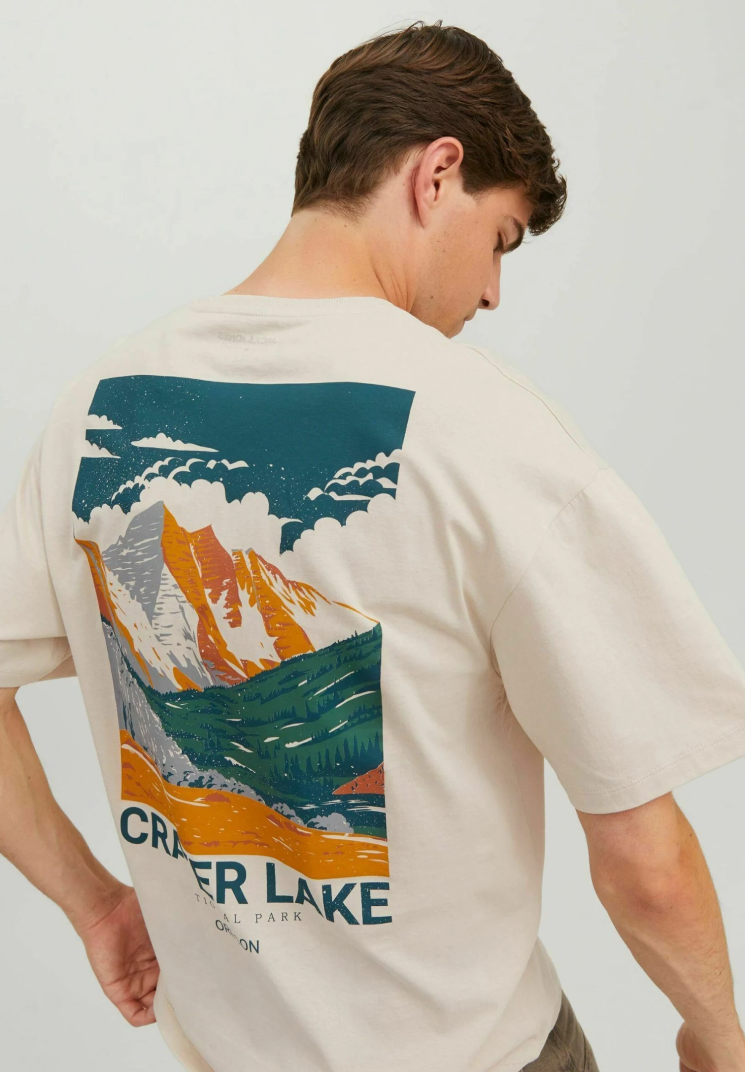 Jack & Jones Crew Neck - T-Shirt Print - Moonbeam 5 Jack & Jones Crew Neck - T-Shirt Print - Moonbeam - Afbeelding 5