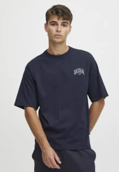 CASUAL FRIDAY Tue With Small Chest Embroidery - T-Shirt Basic - Dark Navy