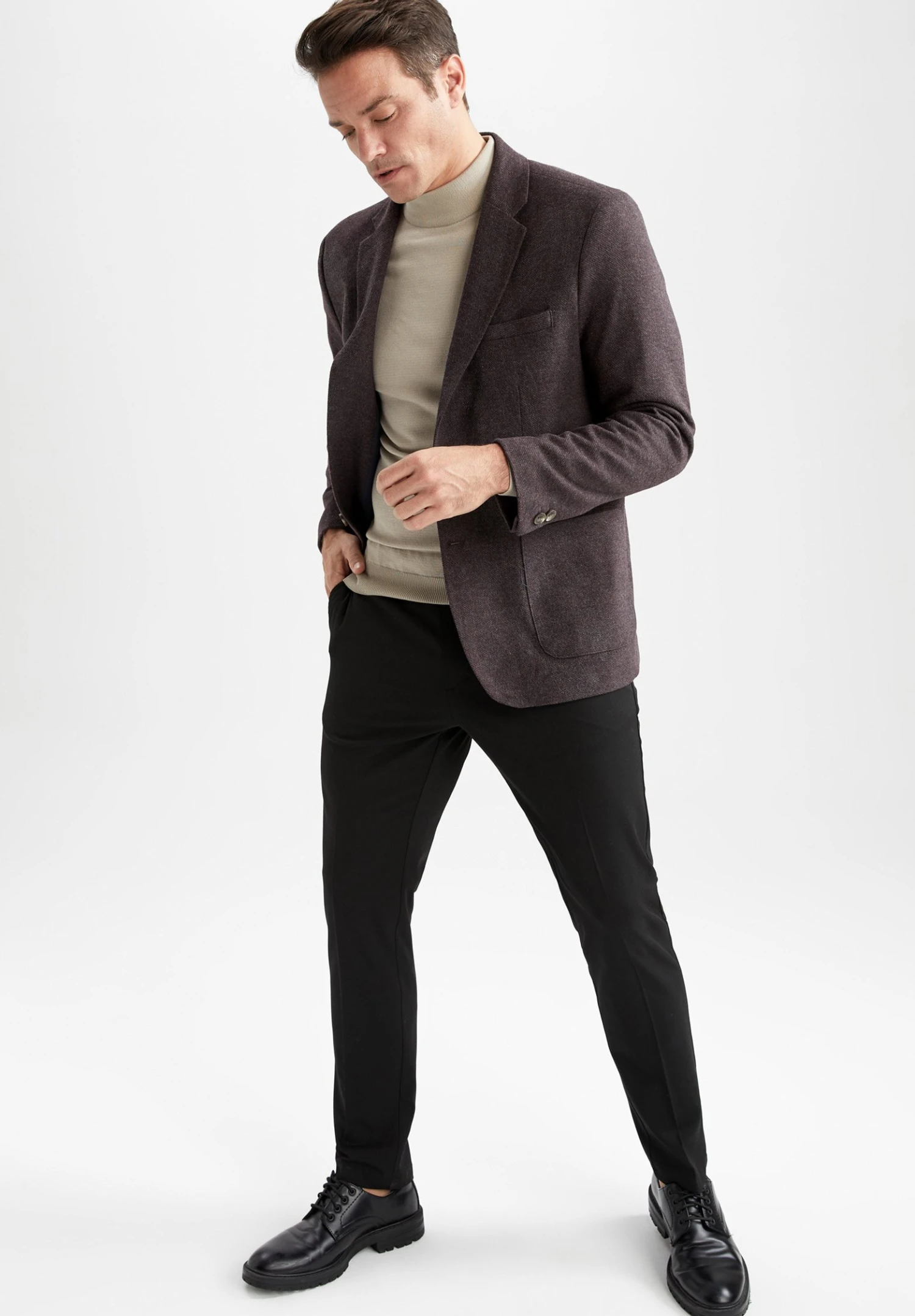 DeFacto Modern Fit - Blazer - Bordeaux 2 DeFacto Modern Fit - Blazer - Bordeaux - Afbeelding 2