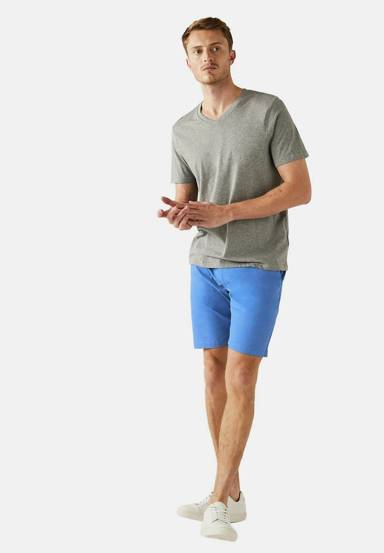 Marks & Spencer Strech Chino - Shorts - Bright Blue 2 Marks & Spencer Strech Chino - Shorts - Bright Blue - Afbeelding 2