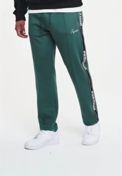 Pegador Wide Track Pants Unisex - Trainingsbroek - Forest Green/Black