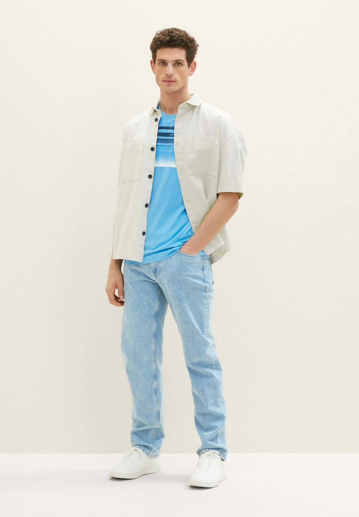 Tom Tailor Mit Print - T-Shirt Print - Rainy Sky Blue 2 Tom Tailor Mit Print - T-Shirt Print - Rainy Sky Blue - Afbeelding 2