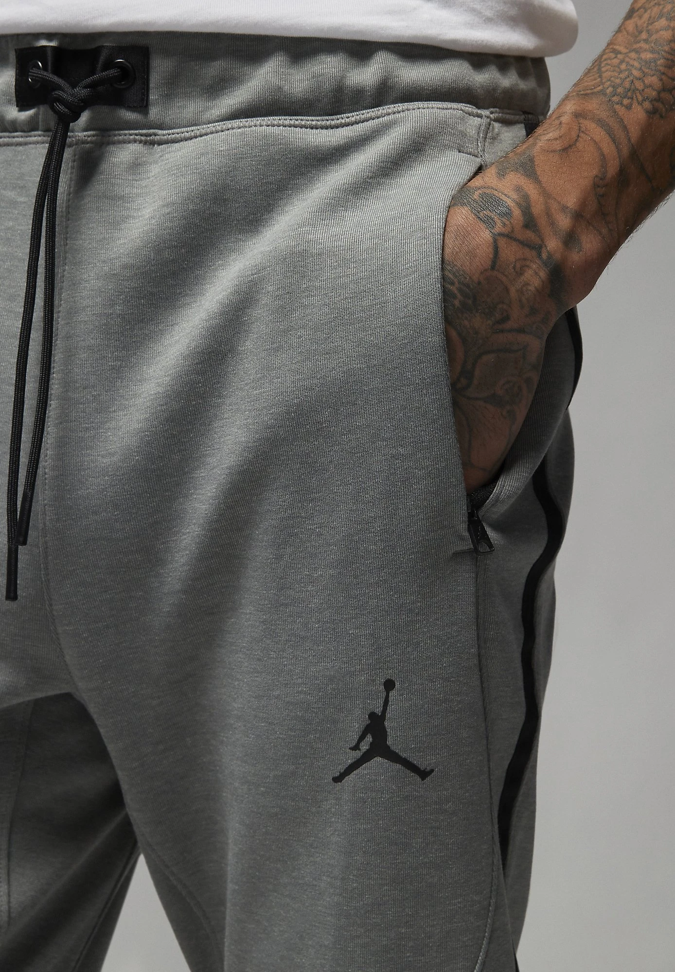 Jordan M J Df Sprt Stmt Air Flc- Trainingsbroek - Dk Grey Heather/Black 3 Jordan M J Df Sprt Stmt Air Flc- Trainingsbroek - Dk Grey Heather/Black - Afbeelding 3