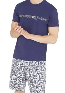 Emporio Armani Mit Kurzer Hose - Pyjama - Blau 4 Emporio Armani Mit Kurzer Hose - Pyjama - Blau -Next Verkoopwinkel 2b217e7e6a804c48b21d2c827c55a601