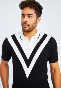 Fein - Poloshirt - Schwarz-Ecru -Next Verkoopwinkel 2b379764186140e797506f372e9aa28a