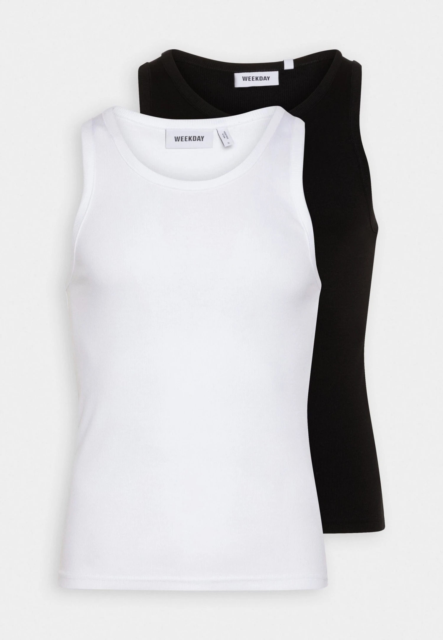 WEEKDAY Standard 2 Pack - Top - Black/White 5 WEEKDAY Standard 2 Pack - Top - Black/White - Afbeelding 5