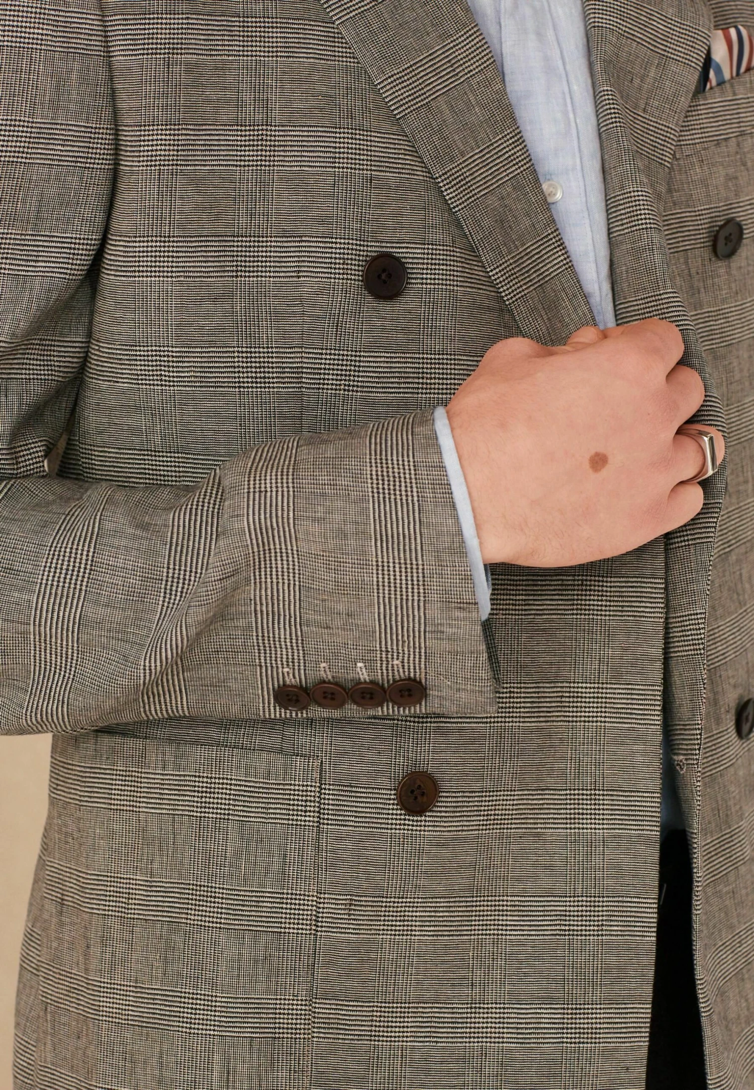 Next Nova Fides Check Double Breasted - Blazer - Taupe Brown 1 Next Nova Fides Check Double Breasted - Blazer - Taupe Brown