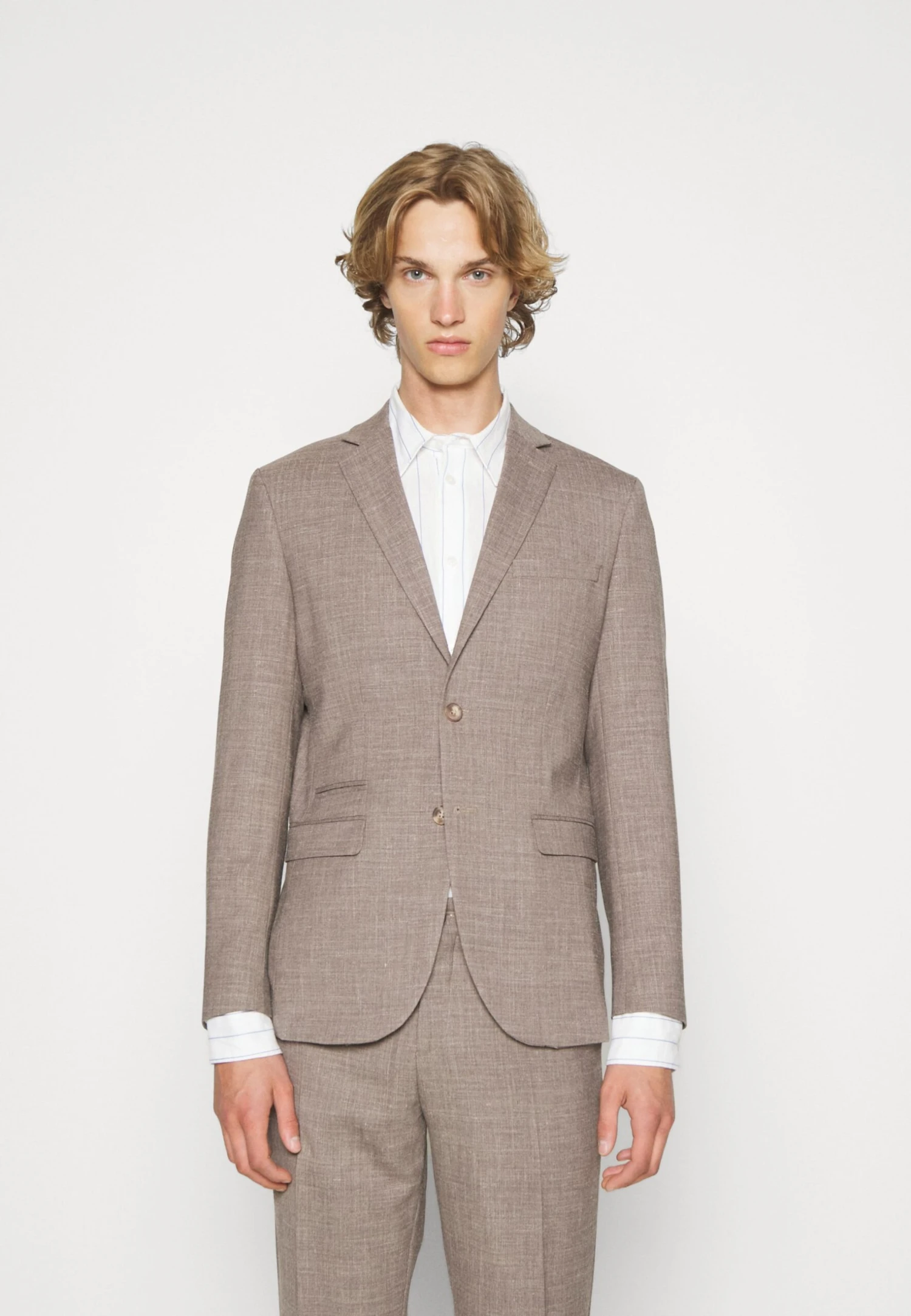 Selected Homme Slhslim Suit Set - Kostuum - Dark Sand Melange 3 Selected Homme Slhslim Suit Set - Kostuum - Dark Sand Melange - Afbeelding 3