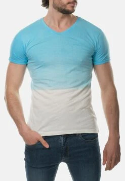 T-Shirt Print - Bleu Turquoise
