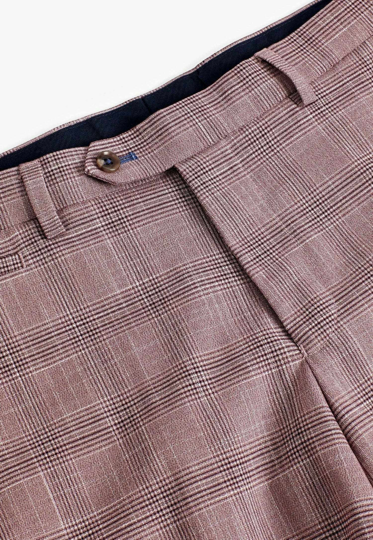 Next Tailored Fit Check Standard - Chino - Pink 4 Next Tailored Fit Check Standard - Chino - Pink - Afbeelding 4