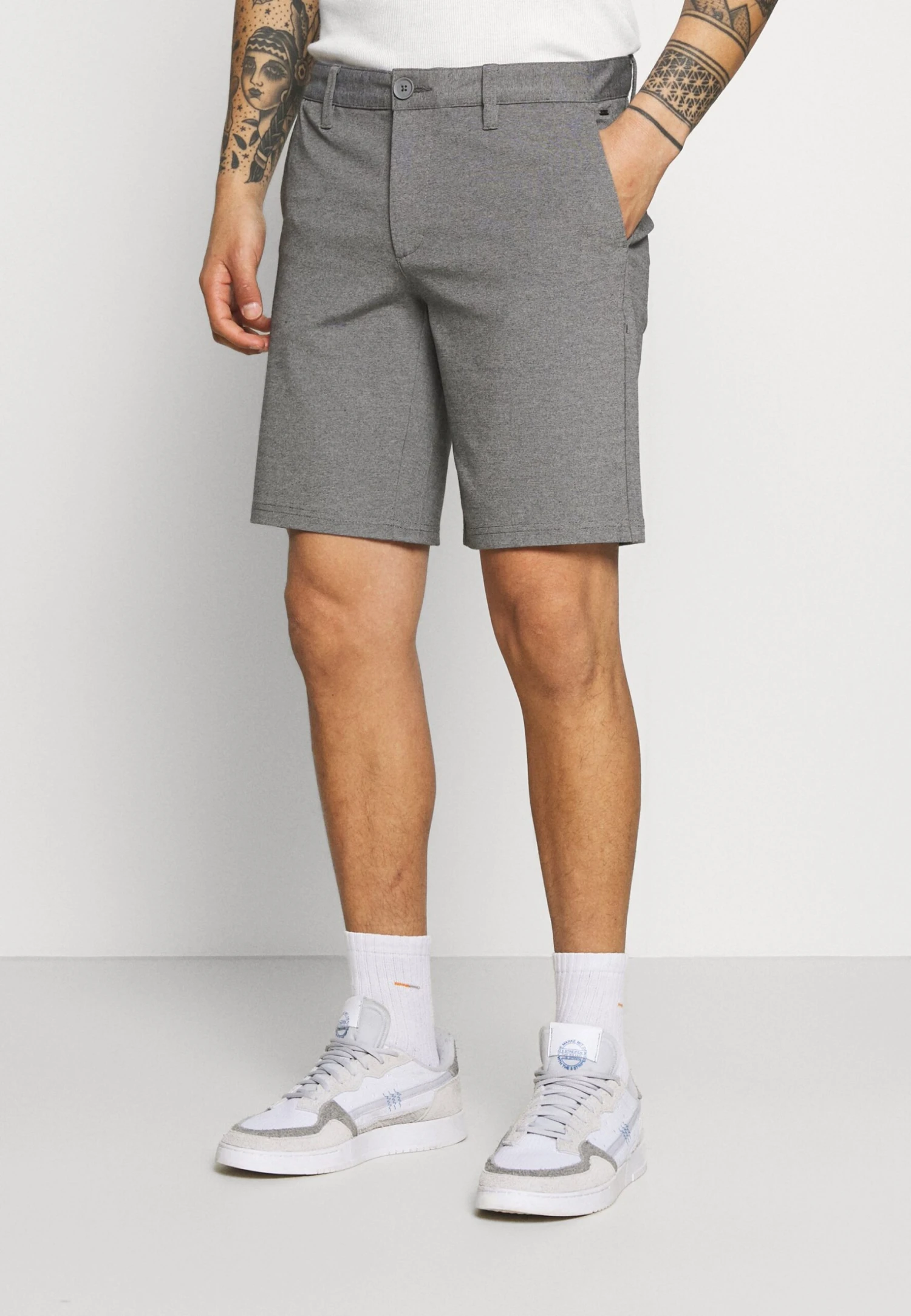 Only & Sons Onsmark - Shorts - Medium Grey Melange 1 Only & Sons Onsmark - Shorts - Medium Grey Melange