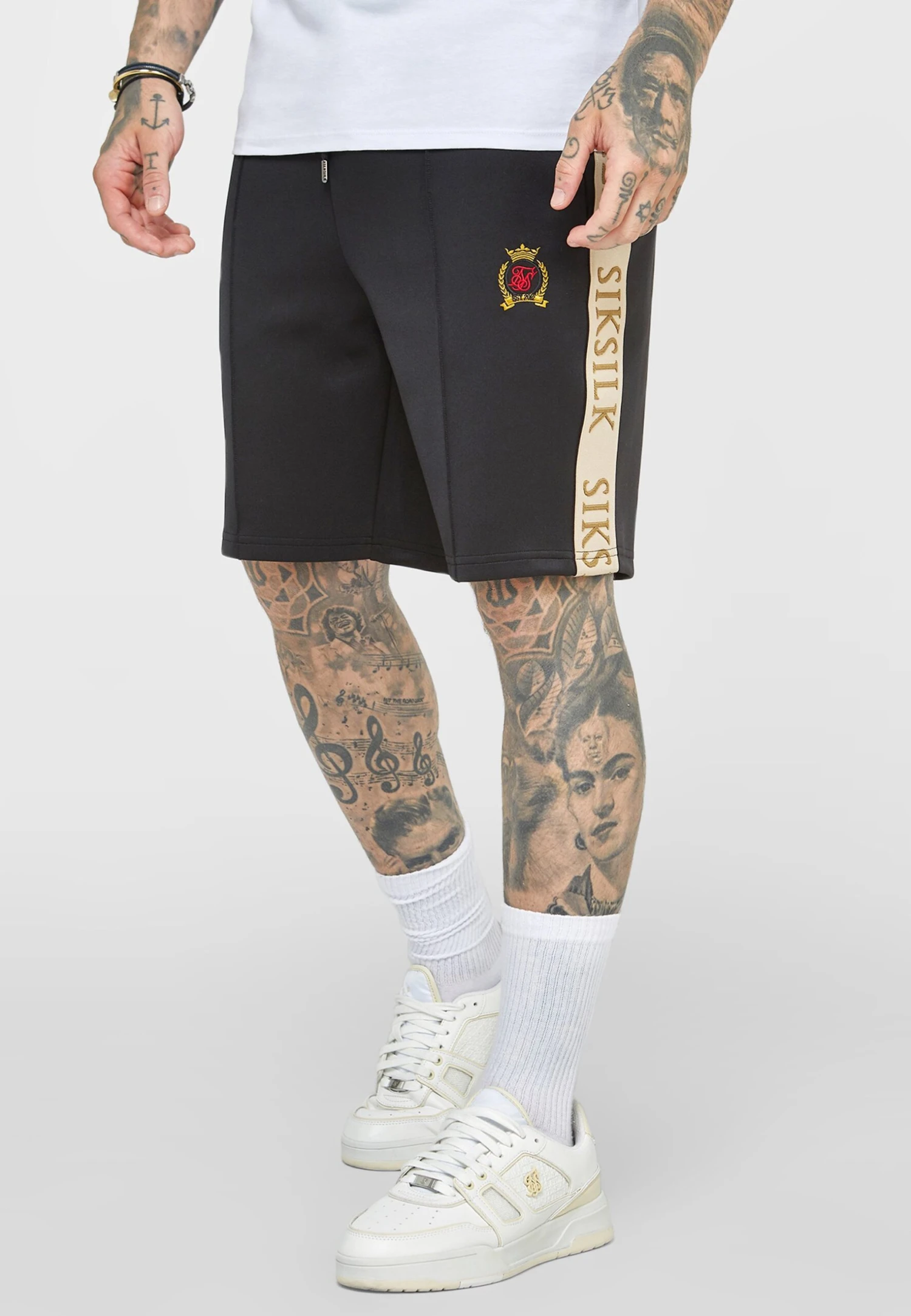 SikSilk Crest- Shorts - Black 1 SikSilk Crest- Shorts - Black