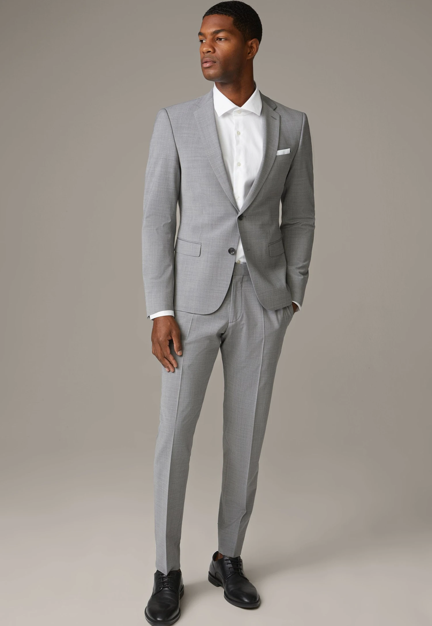 Strellson Caleb-Madden Set - Kostuum - Hellgrau Meliert 1 Strellson Caleb-Madden Set - Kostuum - Hellgrau Meliert