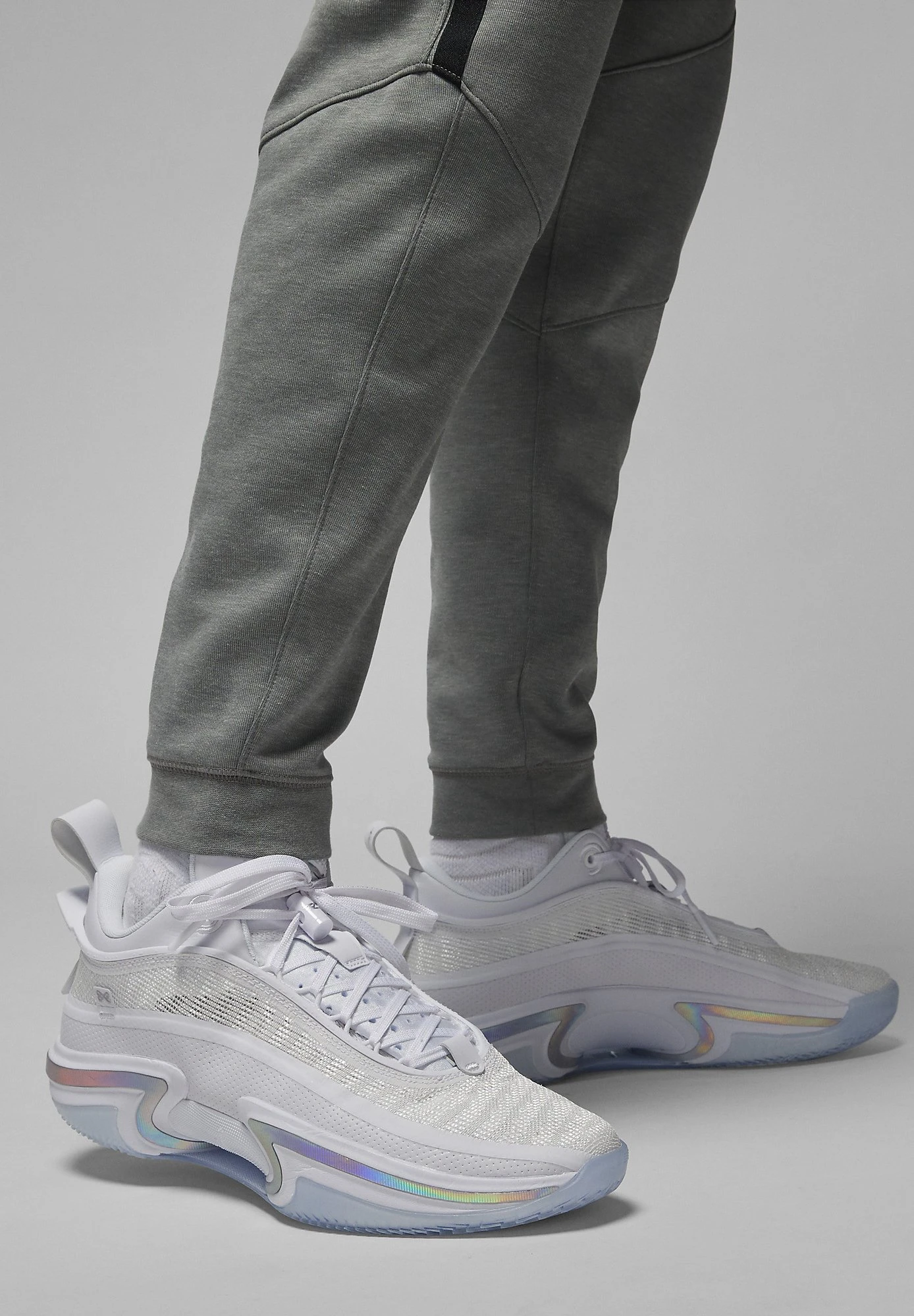 Jordan M J Df Sprt Stmt Air Flc- Trainingsbroek - Dk Grey Heather/Black 4 Jordan M J Df Sprt Stmt Air Flc- Trainingsbroek - Dk Grey Heather/Black - Afbeelding 4