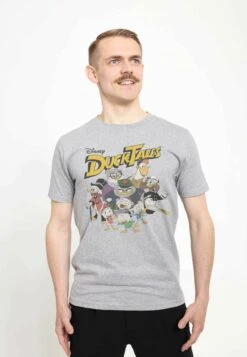 Disney Ducktales Ducktales Group Unisex - T-Shirt Print - Melange Grey