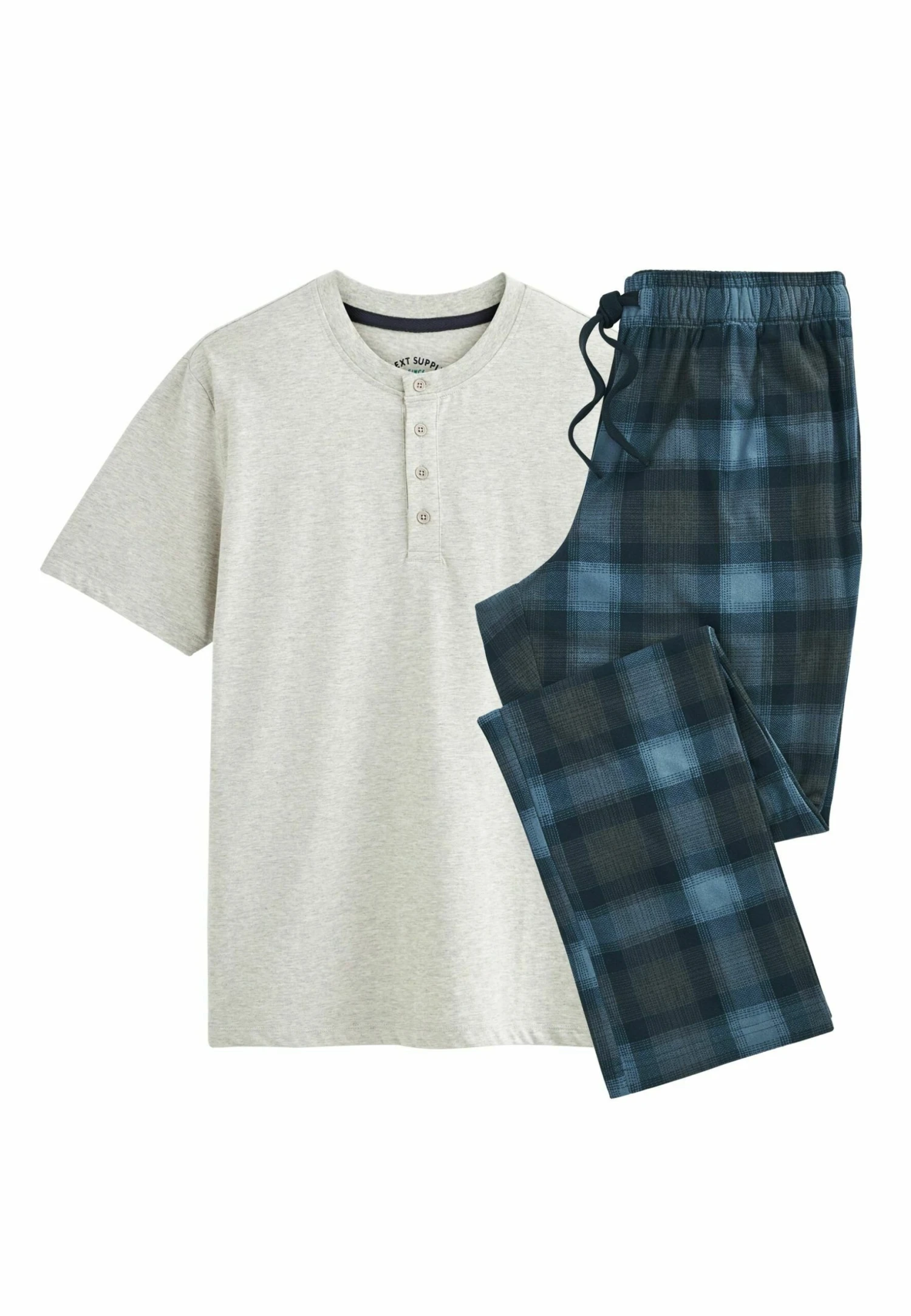 Next Motionflex Cosy Standard - Pyjama - Grey Blue Check 7 Next Motionflex Cosy Standard - Pyjama - Grey Blue Check - Afbeelding 7